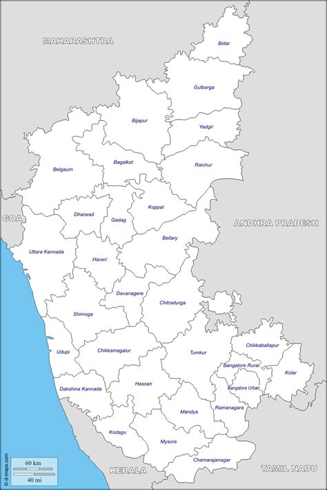 Karnataka Travel Map Karnataka State Map With Distric Vrogue Co