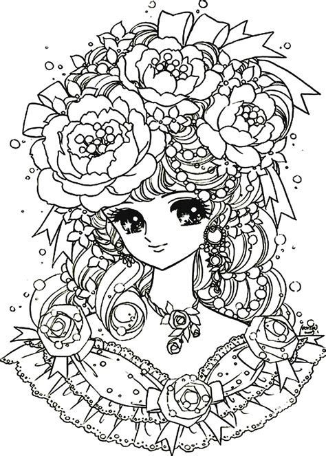 Manga Anime Coloring Pages For Adults Coloring Adult