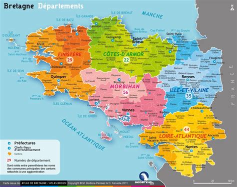 Bretagne Les 5 Départements Bretons Celtic Nations Bretagne Galicia