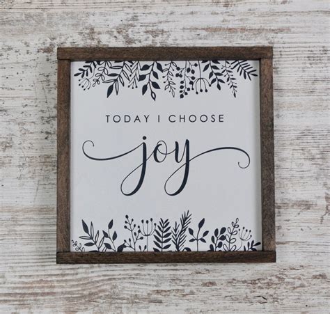 Today I Choose Joy Choose Joy Sign Joy Quote Motivational Etsy