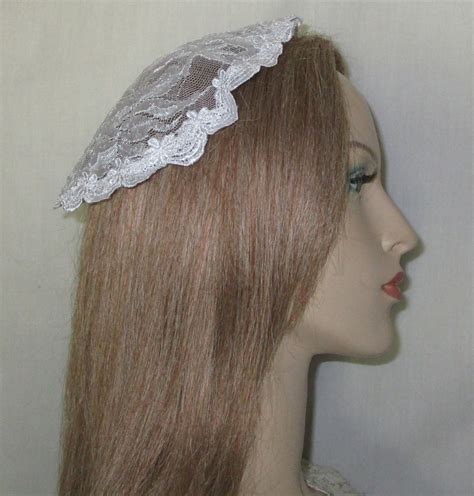 Lace Doily Kippah White Lace Head Covering Trim Head Cover Etsy