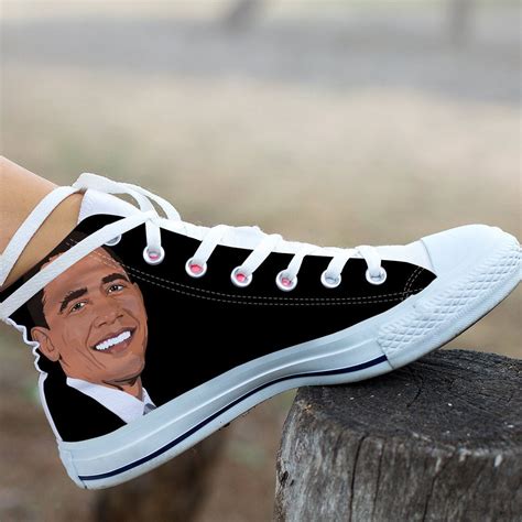 Barack Obama Salut Tops Custom Shoes Custom Hightops Etsy