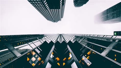 Aesthetic Wallpaper Buildings Skyscrapers Viewfrom Below Sky