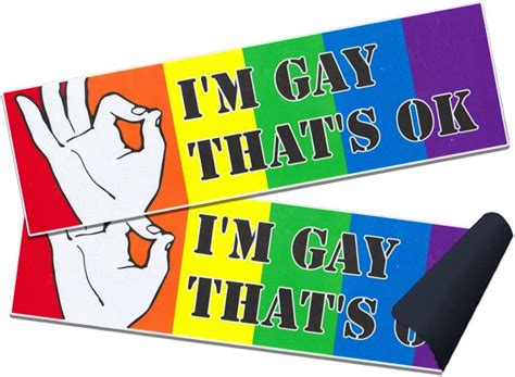 Hying 2pcs Lgbt Rainbow Pride Bumper Stickers For Cars Gay Pride Magnetic Bumper