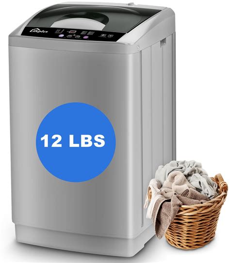 lifeplus 1 8 cu ft full automatic portable washing machine 12 lbs capacity top load pump drain
