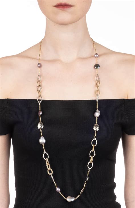 Alexis Bittar Crystal Encrusted Mesh Chain Link Station Necklace In
