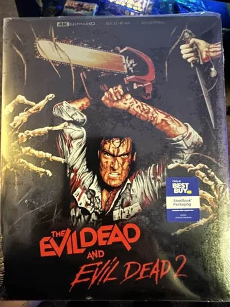 Evil Dead And 2 4k Ultra Hd Blu Ray Digital Best Buy Steelbook ~ Oop