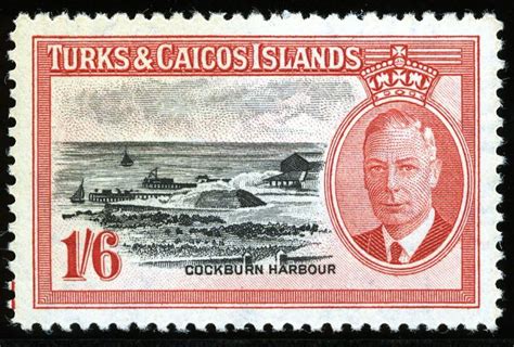 King George VI Postage Stamps Turks And Caicos 1950 1 Aug SG221 33