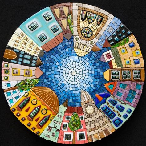 Ciudad Mosaic Garden Art Mosaic Tile Art Mosaic Stained Mosaic House