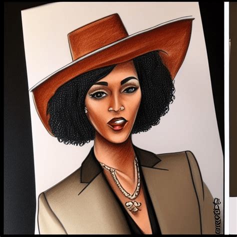 Beautiful Realistic Drawing Of Two Black Women In Business Attire