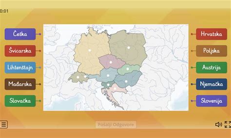 Države Srednje Europe Slijepa Karta 7 Razred Geografija