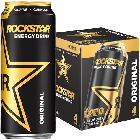 Rockstar Original Energy Drink 16 Oz 4 Pack Cans