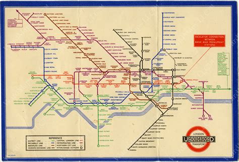 London Underground Railway Map No 1 1935 Wardmaps Llc