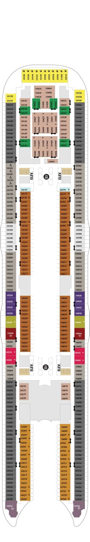 Please note that this deck plan may not reflect the most recent changes. Allure of the Seas Deck plan & cabin plan