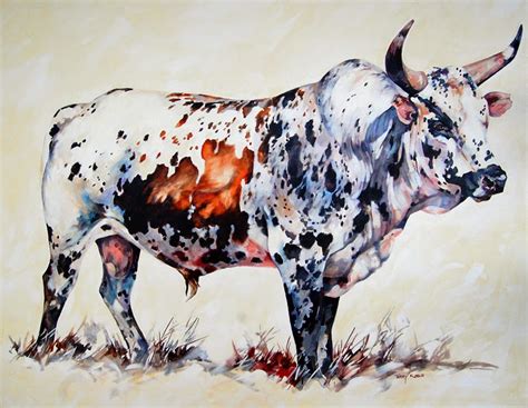 Terry Kobus Originals Gallery Tri Colour Nguni Bull
