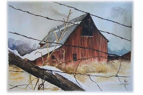 Via Fb Friends Of Old Barns Barn Painting Watercolor Barns Painting
