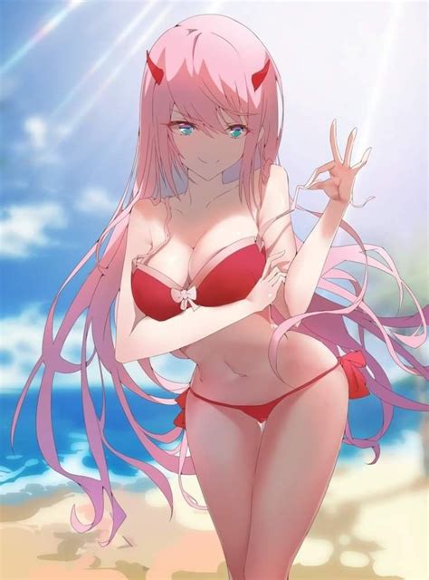 Zero Two Darling Bikini Girl Zero Two Anime Posters And Art SexiezPix