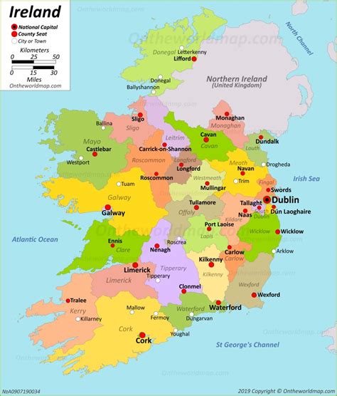 A Map Of Ireland Counties Map England Counties And Towns