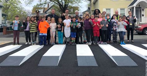 Boston Students Install New 3d Crosswalks Outside Of Elementary School