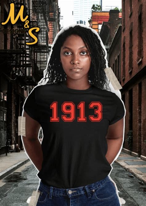 1913 T Shirts Delta Sigma Theta Red White Black Gray Etsy