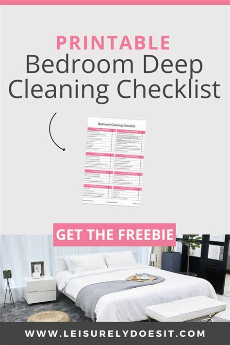 Free Bedroom Cleaning Checklist For How To Deep Clean Your Room