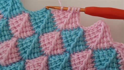 Easy Tunisian Crochet Zig Zag Baby Blanket Patterns For Beginners
