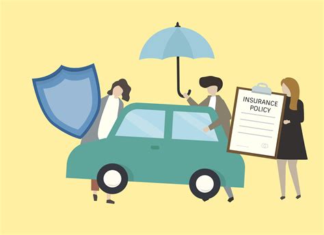 Illustration Of People With Car Insurance Illustration Download Free