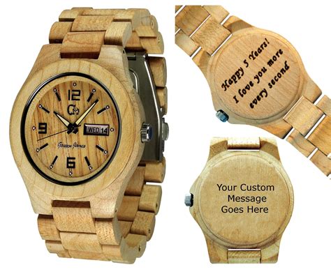 Wood Watch Wooden Watch Mens Womens Ladys Style Customizable Personal