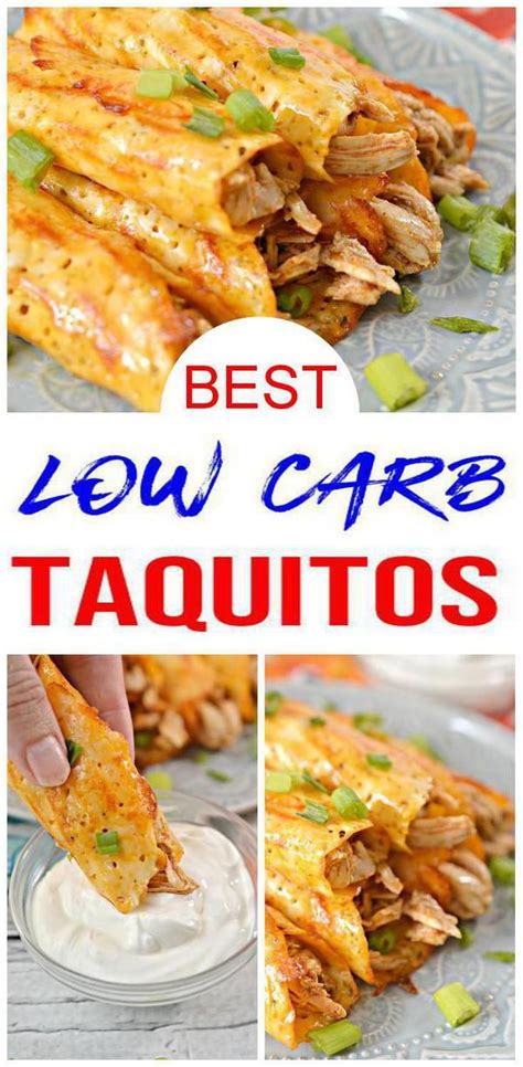 delicious chicken taquitos with low carb cheese wraps