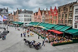 Cafes on the Grote Markt - Bruges Belgium | Bruges belgium, Belgium ...