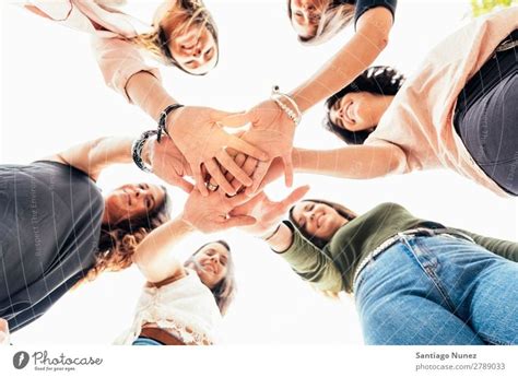 Friends With Hands Together A Royalty Free Stock Photo From Photocase
