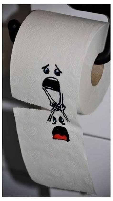 Funny Hanging Toilet Paper Drawing Funny Thursday Humor Toilet Paper Laugh