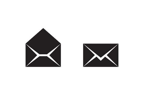 Знак вектора значка почты символ конверта письма сообщение отправляется