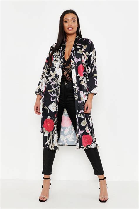 Boohoo Womens Plus Size Floral Kimono Ebay