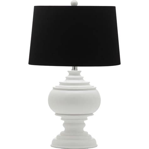 Rating 4.500024 out of 5. Safavieh Callaway 26.25 in. White Table Lamp with Black Shade-LIT4257A - The Home Depot