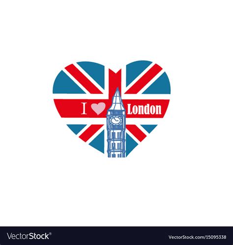 I Love London Banner Royalty Free Vector Image