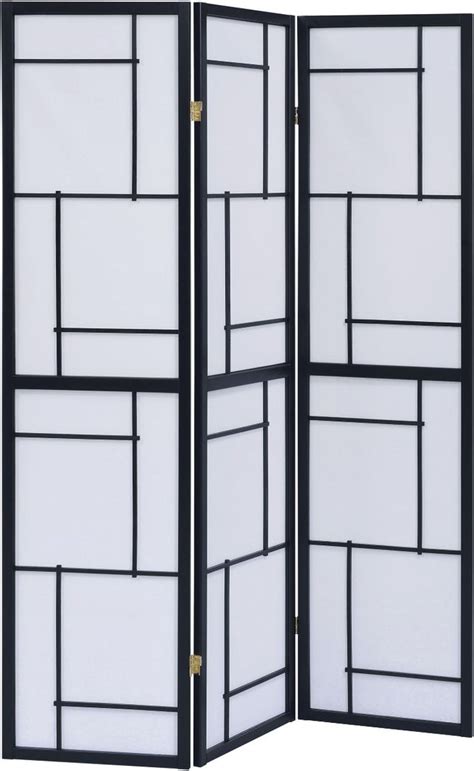 Coaster® Katerina Blackwhite 3 Panel Folding Floor Screen Jarons