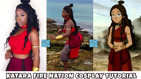 Anime Avatar The Last Airbender Katara Fire Nation Cosplay Costume