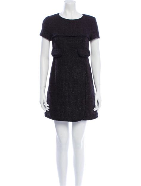 Chanel Crew Neck Mini Dress Clothing Cha457649 The Realreal