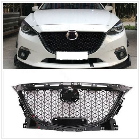 Gloss Black Mesh Style Front Bumper Bar Grille Suitable For Mazda 3 Bm