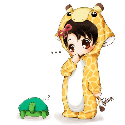 Baby Giraffe Donghae Fanart Cute Fanart Pinterest Babies Art And