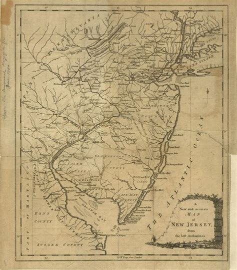 Map Of New Jersey 1780 By Historicperspectives On Etsy 2400 Map