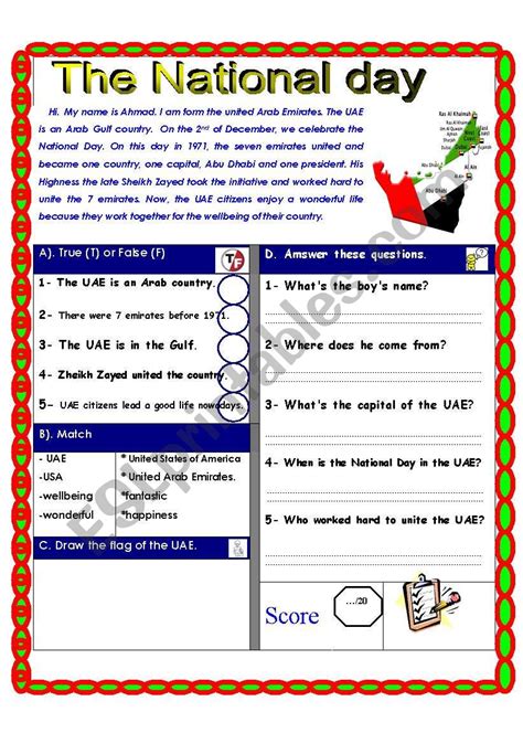 Reading Comprehension Test The National Day Festivals And