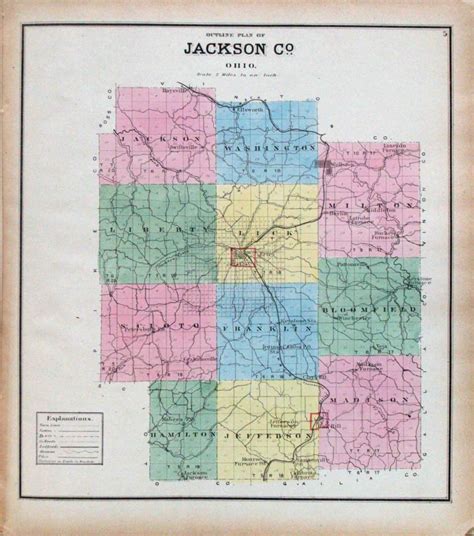 Atlas Of Jackson County Ohio From Actual Surveys High Ridge Books Inc