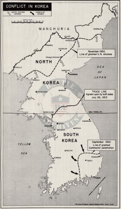 Korean War 1950 Campaign Battle Map Battle Archives