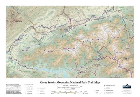 Great Smoky Mountains National Park Three Dimensional 3d Raised Relief