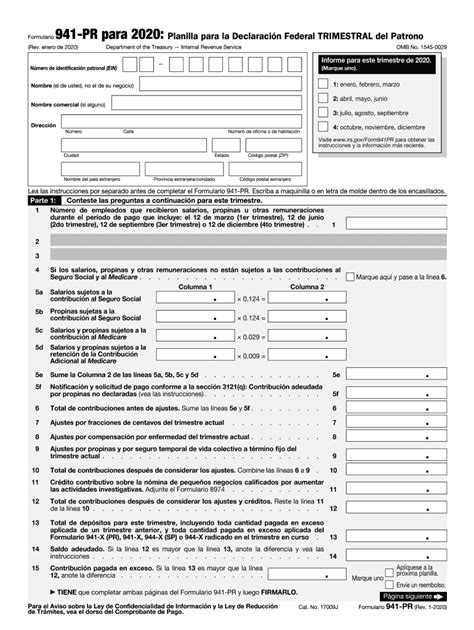 2020 941 Pr Fill Out And Sign Online Dochub