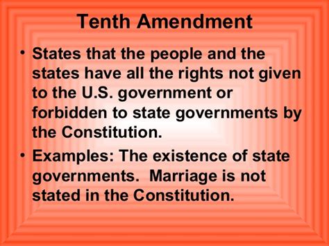 If the constitution doesn't specifically grant a power to the federal government, it automatically stays with the people and/or state governments. Bill of Rights
