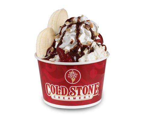 Cold Stone Banana Split Decision Ice Cream Sundaes