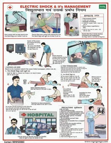 First Aid Charts Electric Shock And Its Management Electric Shock